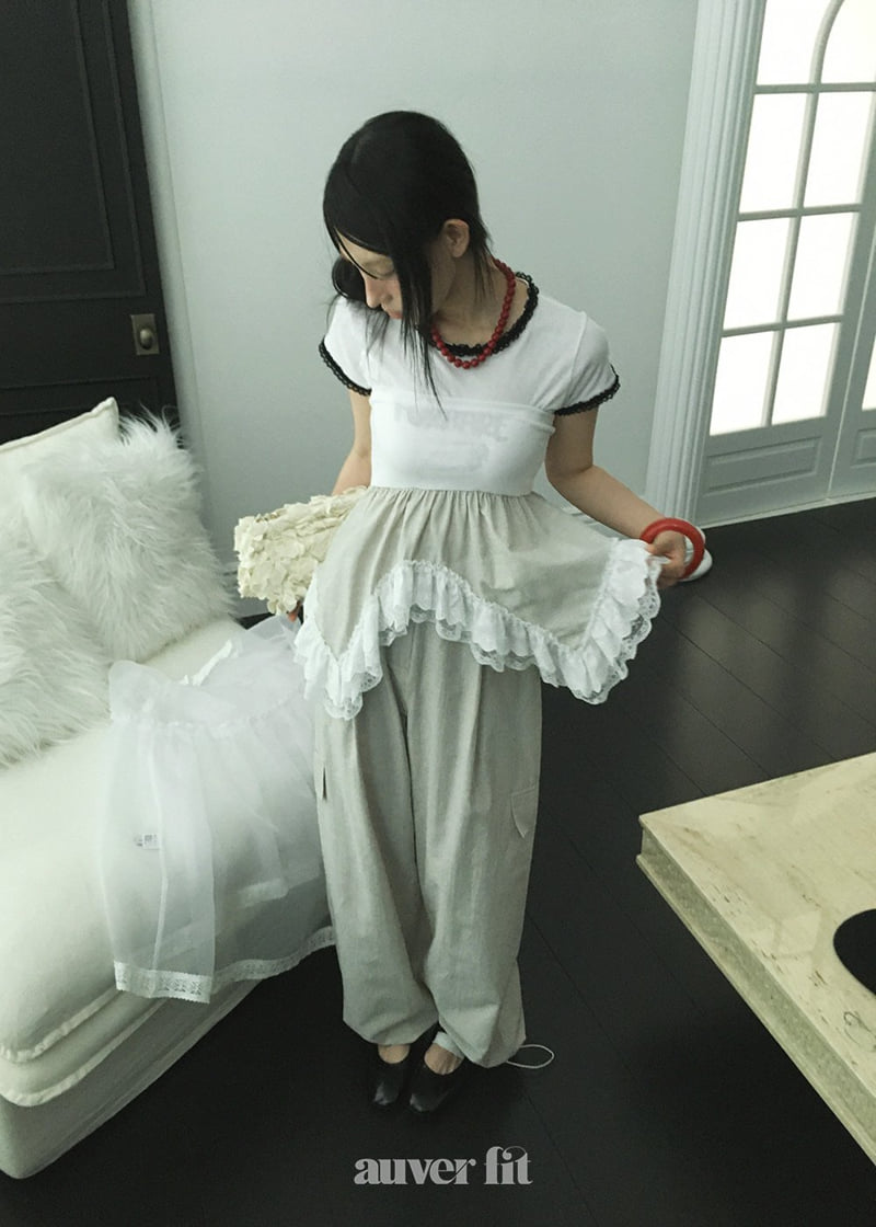 Auver_Fit - Korean Women Fashion - #momslook - Striped Frill Tube Top - 7