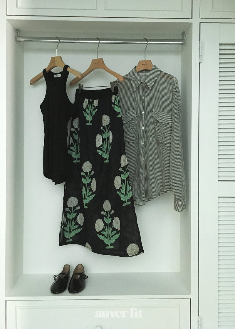 Auver_Fit - Korean Women Fashion - #momslook - Sheer Striped Shirt - 10