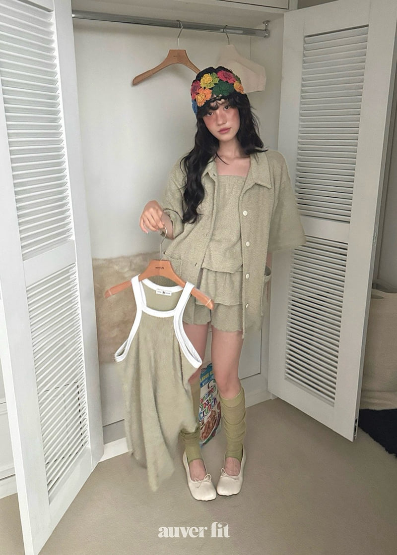 Auver_Fit - Korean Women Fashion - #momslook - Terry Shirt Shorts Set