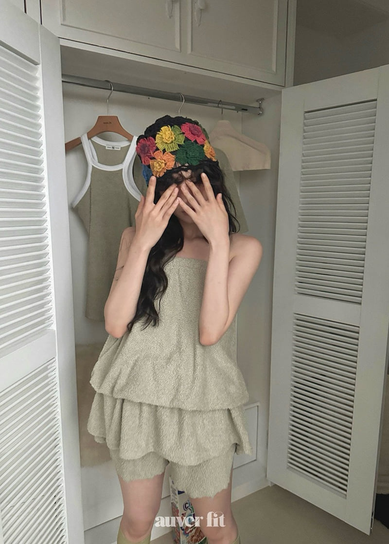 Auver_Fit - Korean Women Fashion - #momslook - Terry Top One-piece