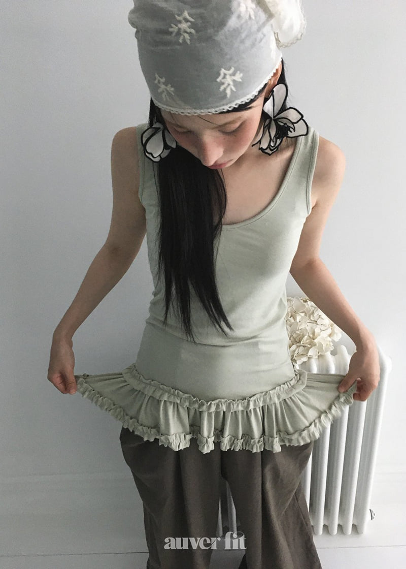 Auver_Fit - Korean Women Fashion - #pursuepretty - Frill Tiered Sleeveless Top - 11