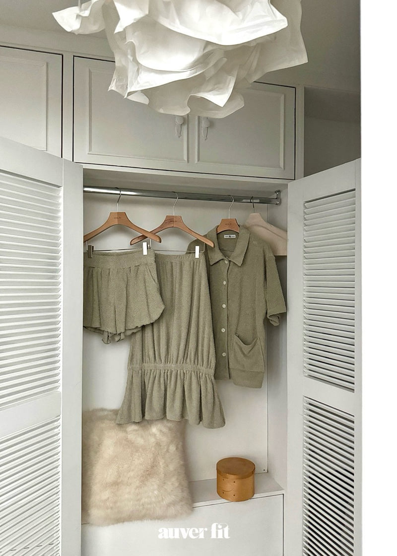 Auver_Fit - Korean Women Fashion - #pursuepretty - Terry Shirt Shorts Set - 6
