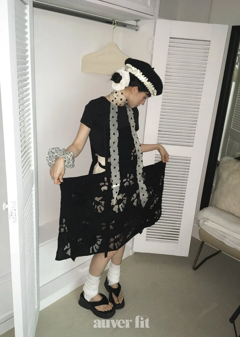 Auver_Fit - Korean Women Fashion - #thatsdarling - Embroidered One-piece