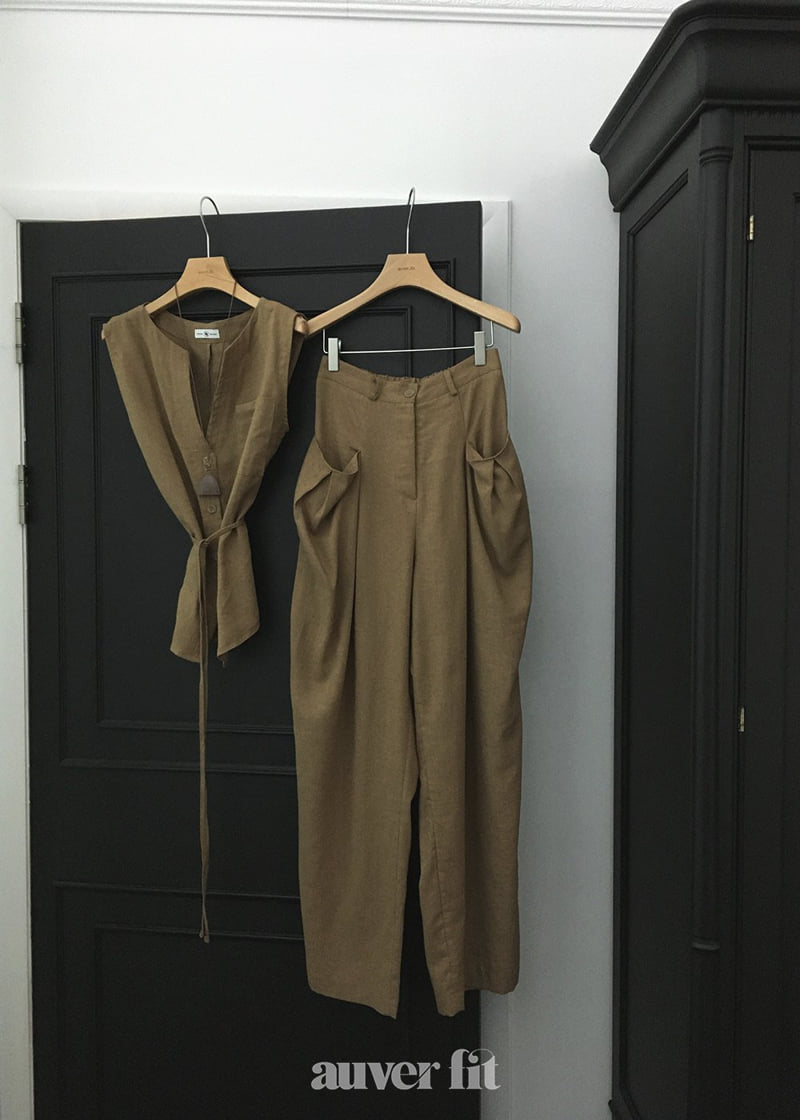 Auver_Fit - Korean Women Fashion - #womensfashion - Country Linen Vest - 5