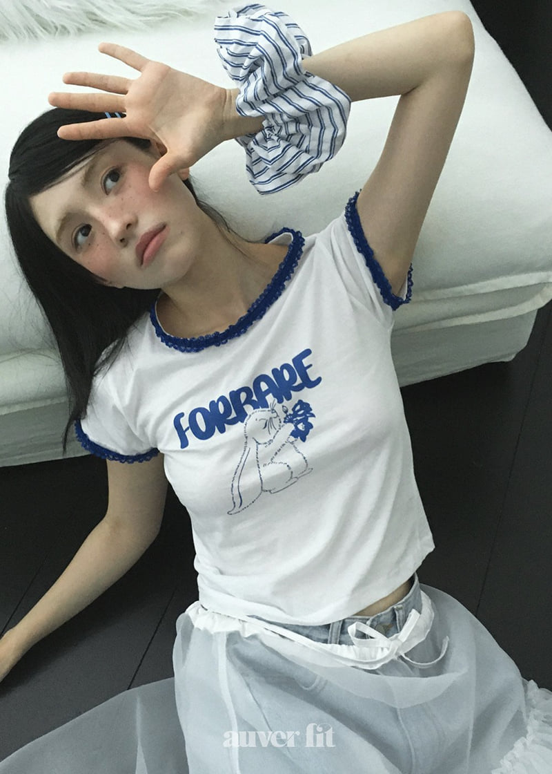 Auver_Fit - Korean Women Fashion - #womensfashion - Rabbit Lace Tee - 11