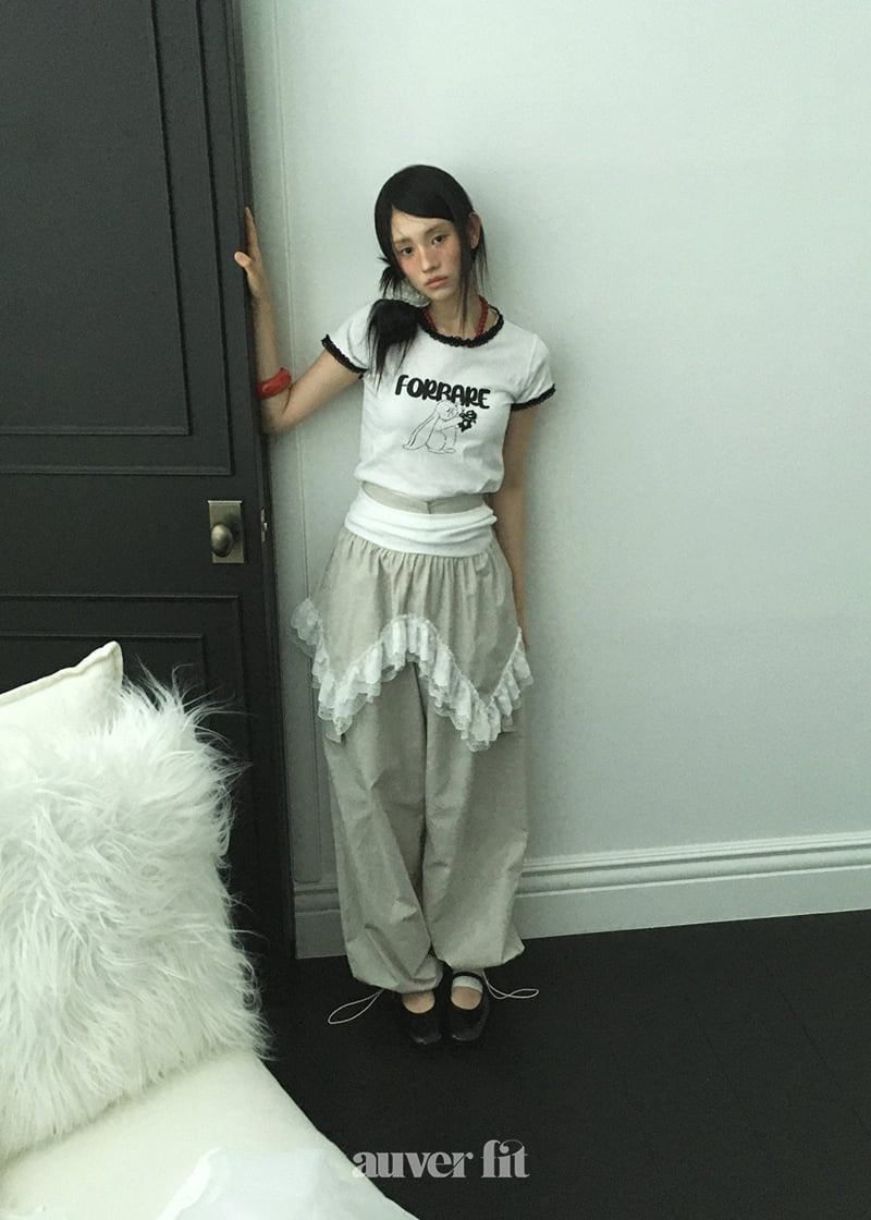 Auver_Fit - Korean Women Fashion - #womensfashion - Rabbit Lace Tee - 7