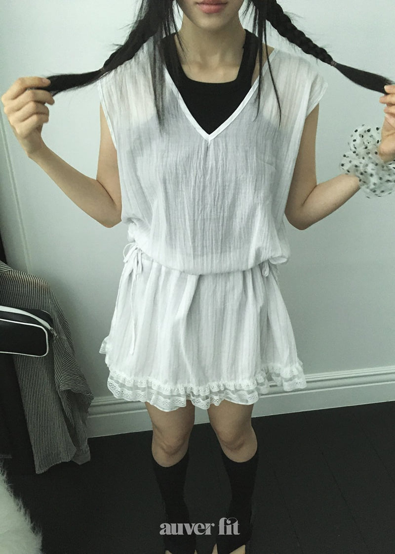 Auver_Fit - Korean Women Fashion - #womensfashion - Striped Crinkled Jumpsuit - 6