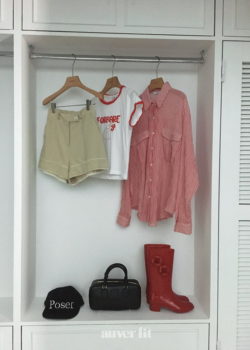 Auver_Fit - Korean Women Fashion - #momslook - Linen Cuffed Shorts - 4