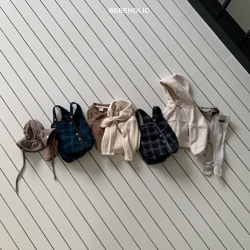Bebe Holic - Korean Baby Fashion - #babyboutique - Blue Check Overalls - 3