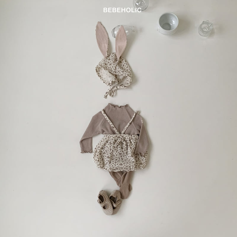 Bebe Holic - Korean Baby Fashion - #babyboutique - Rabbit Bonnet Set - 5