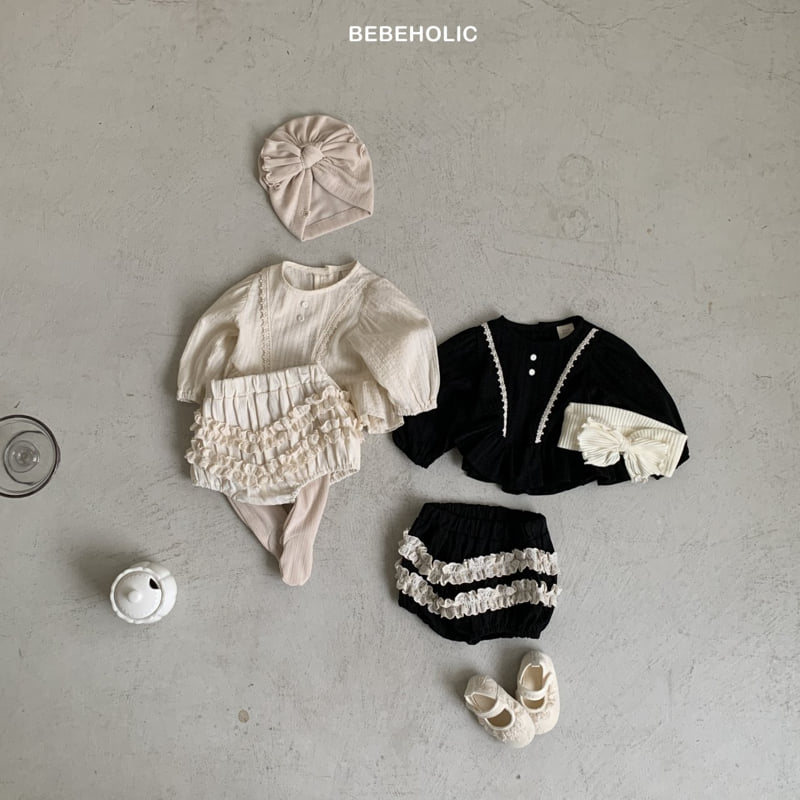 Bebe Holic - Korean Baby Fashion - #babyboutique - Creamy Lace Bloomer - 2
