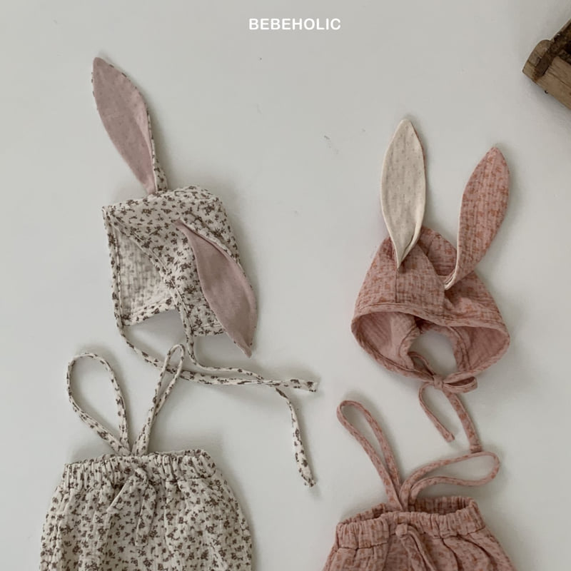 Bebe Holic - Korean Baby Fashion - #babyboutiqueclothing - Rabbit Bonnet Set - 7