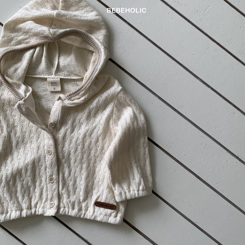 Bebe Holic - Korean Baby Fashion - #babyclothing - Sage Eyelet Hoodie - 11