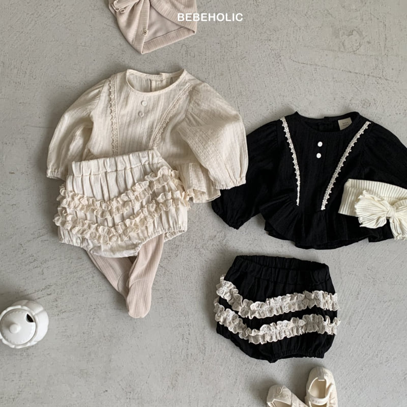 Bebe Holic - Korean Baby Fashion - #babyfashion - Creamy Lace Bloomer - 5