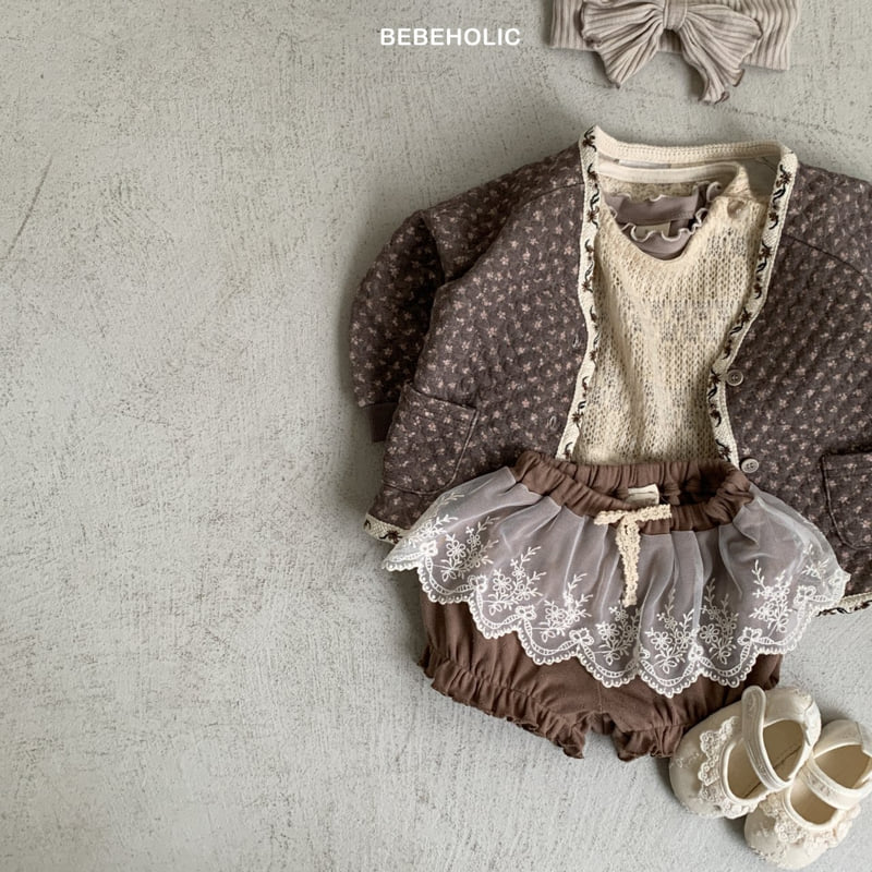 Bebe Holic - Korean Baby Fashion - #babygirlfashion - Cheese Lace Bloomer - 8