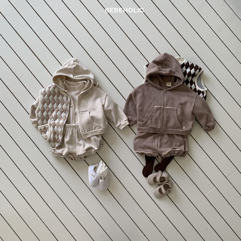 Bebe Holic - Korean Baby Fashion - #babyoninstagram - Stripe Zip-up Hoodie