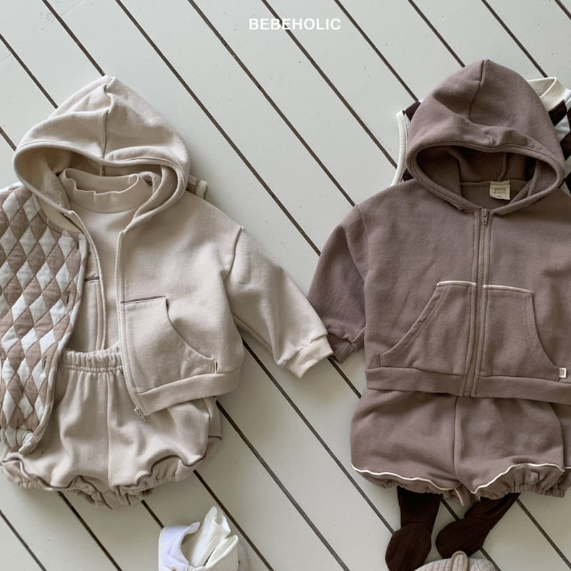 Bebe Holic - Korean Baby Fashion - #babyootd - Stripe Zip-up Hoodie - 2