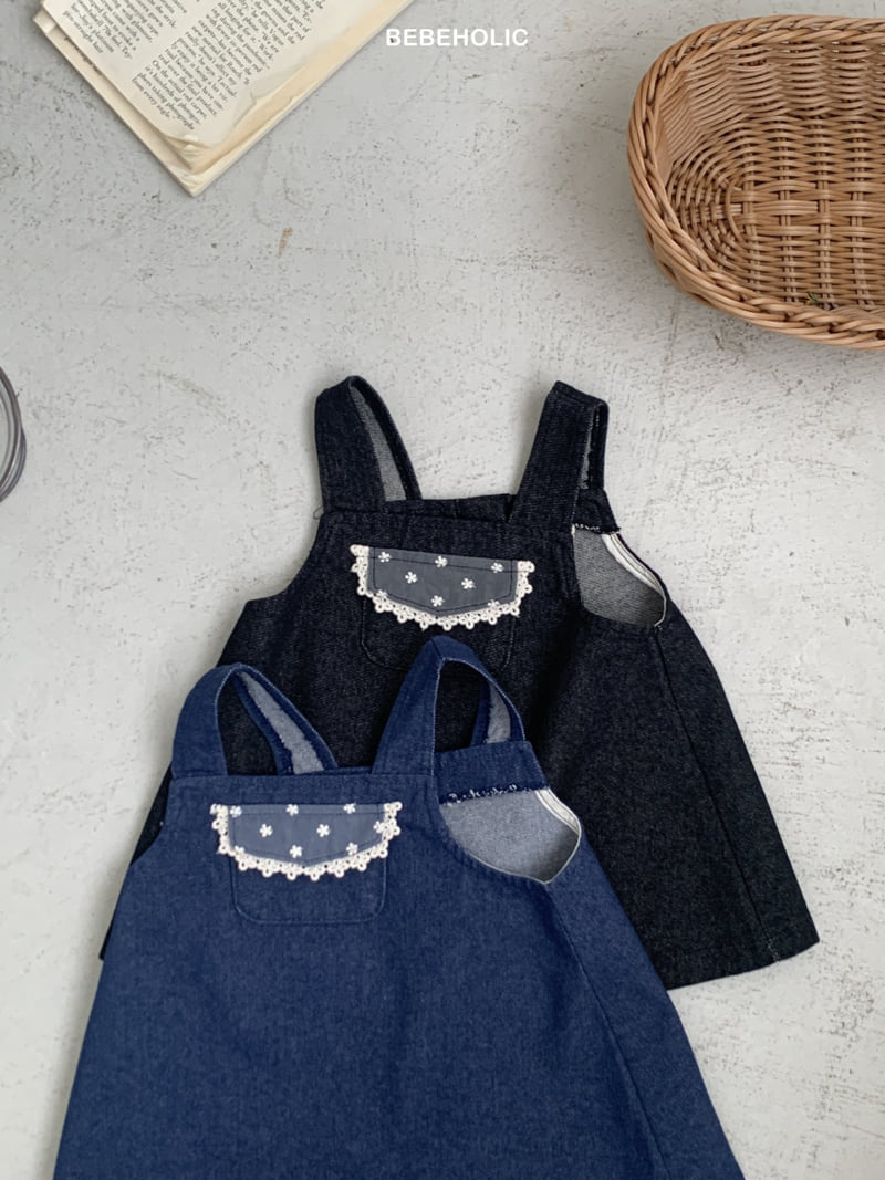 Bebe Holic - Korean Baby Fashion - #babyootd - Pauline Denim One-piece - 10