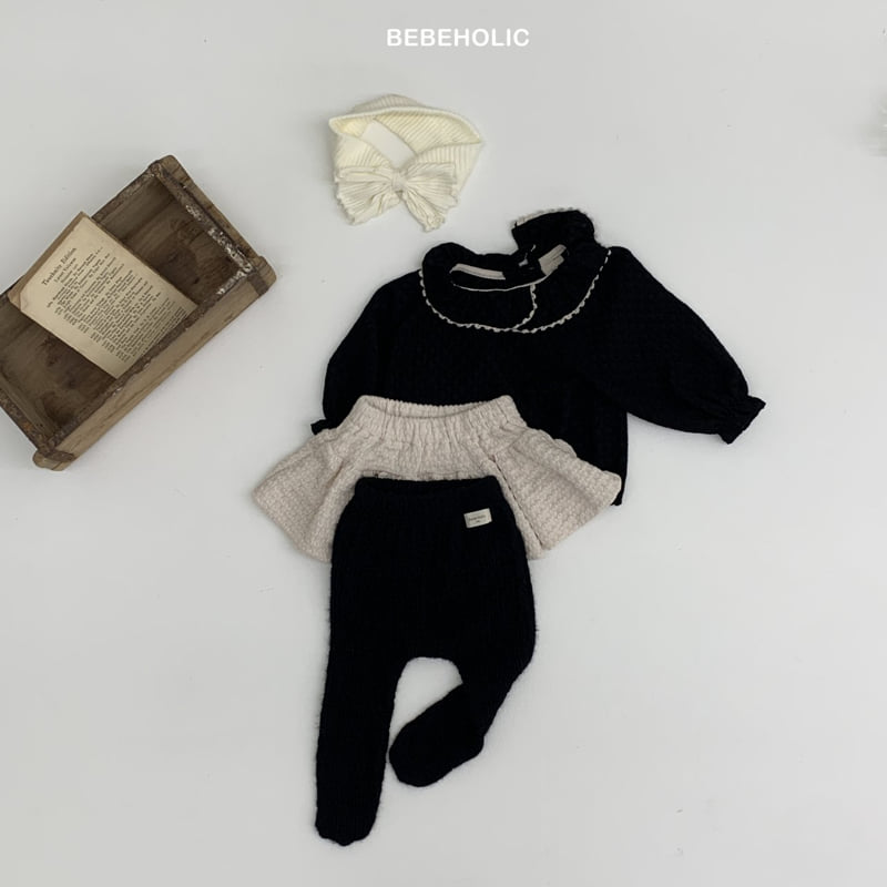 Bebe Holic - Korean Baby Fashion - #babyootd - Heart Ppong Footed Leggings - 6