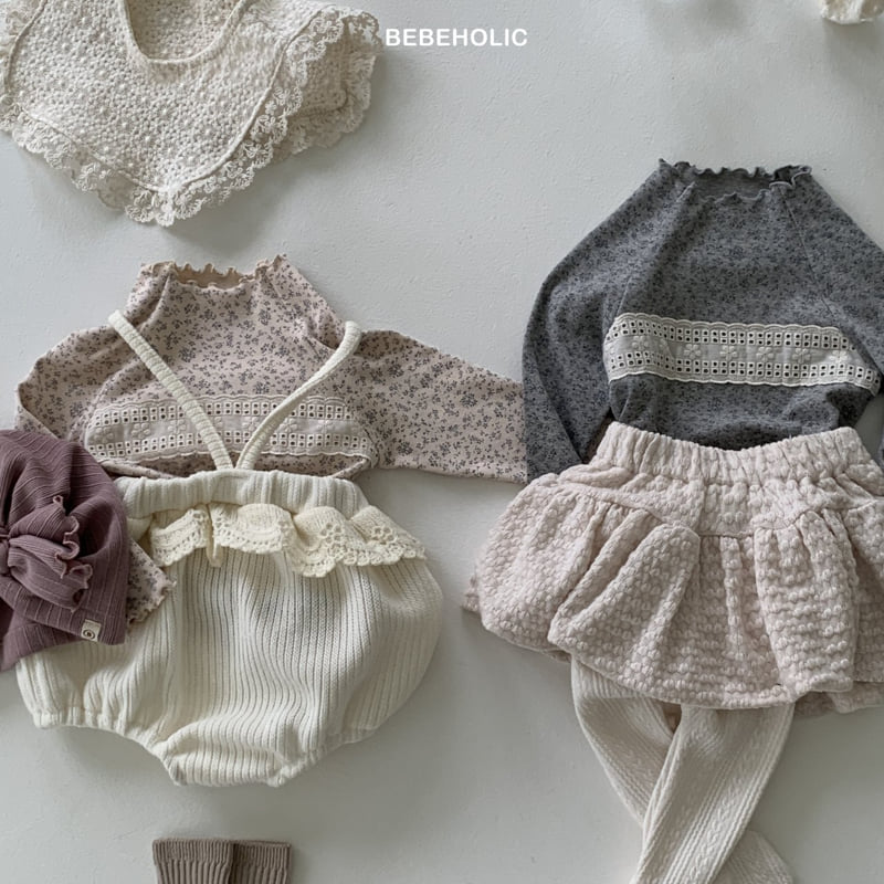 Bebe Holic - Korean Baby Fashion - #babyoutfit - Flora Lace Tee - 2