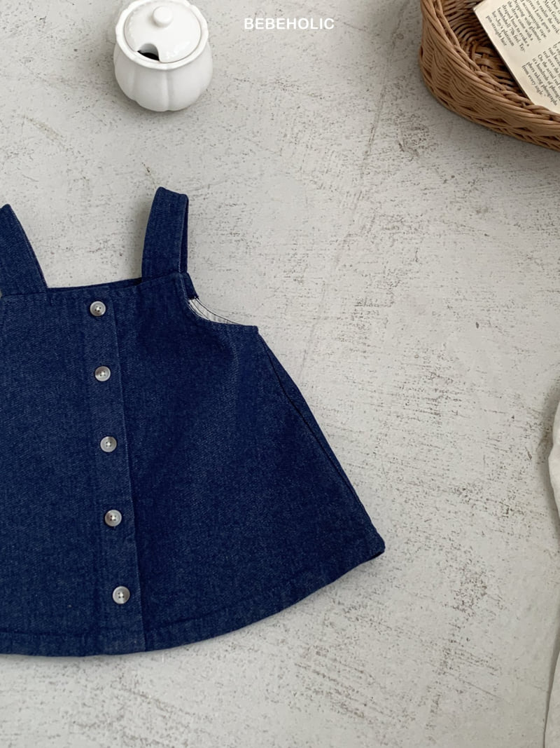 Bebe Holic - Korean Baby Fashion - #babyoutfit - Pauline Denim One-piece - 11
