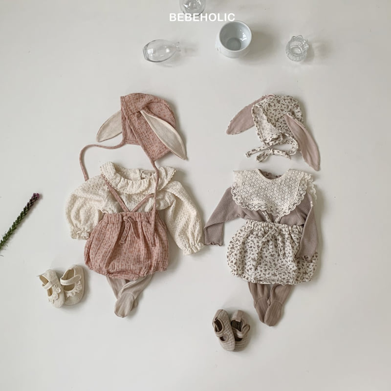 Bebe Holic - Korean Baby Fashion - #babyoutfit - Rabbit Bonnet Set