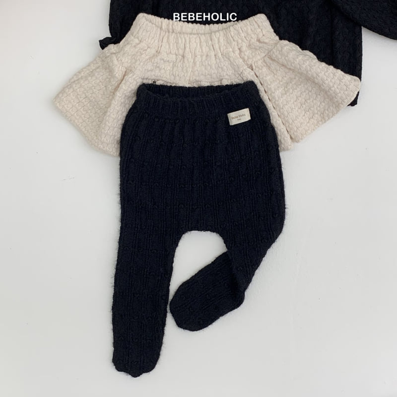 Bebe Holic - Korean Baby Fashion - #babyoutfit - Heart Ppong Footed Leggings - 7