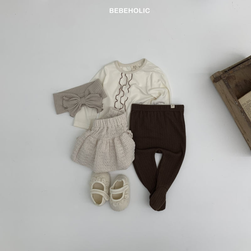 Bebe Holic - Korean Baby Fashion - #babyoutfit - Olive Footed Leggings - 6