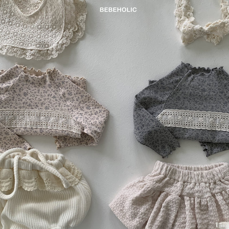Bebe Holic - Korean Baby Fashion - #babyoutfit - Flora Lace Tee - 4