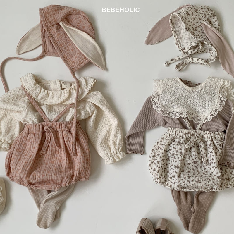 Bebe Holic - Korean Baby Fashion - #babywear - Rabbit Bonnet Set - 2