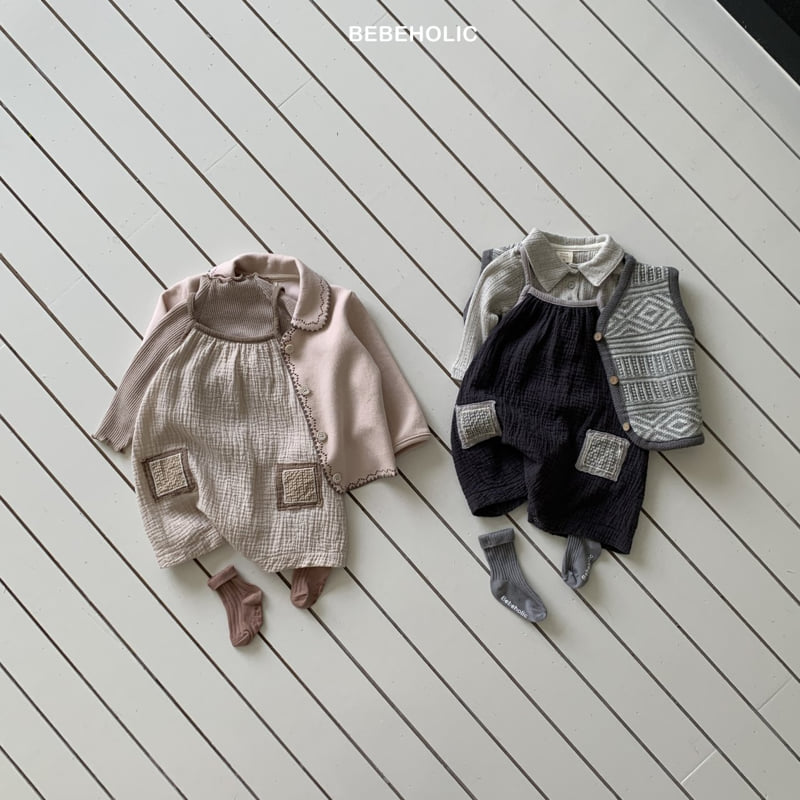 Bebe Holic - Korean Baby Fashion - #onlinebabyboutique - Potato Sleeveless Suit