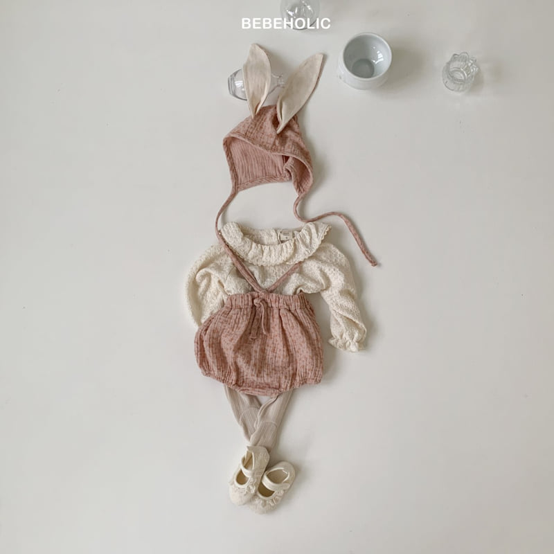 Bebe Holic - Korean Baby Fashion - #onlinebabyboutique - Rabbit Bonnet Set - 3