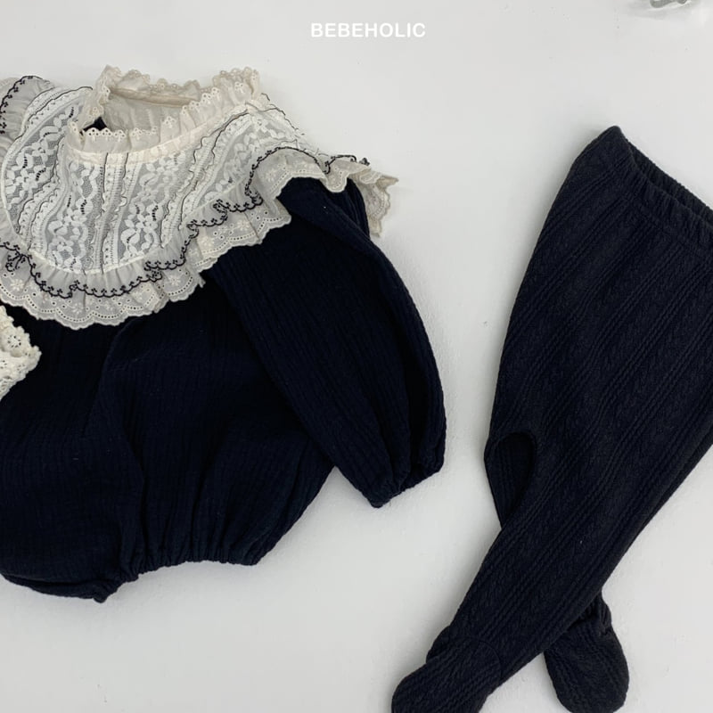 Bebe Holic - Korean Baby Fashion - #onlinebabyboutique - Cable Knit Footed Leggings - 9