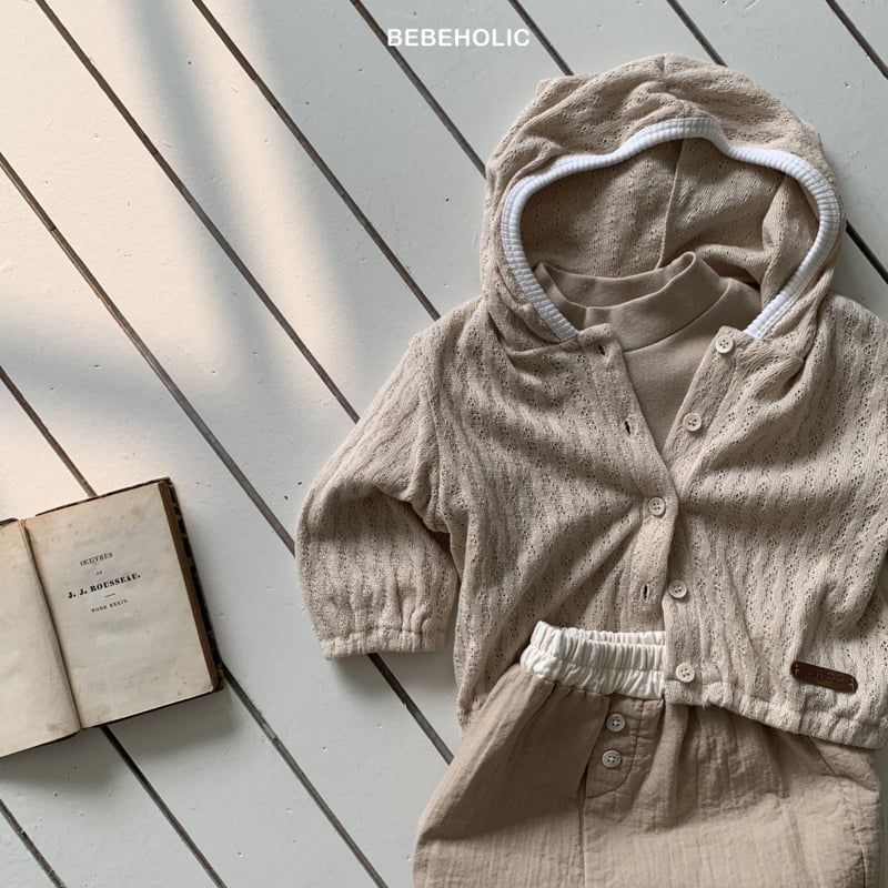Bebe Holic - Korean Baby Fashion - #smilingbaby - Sage Eyelet Hoodie - 8