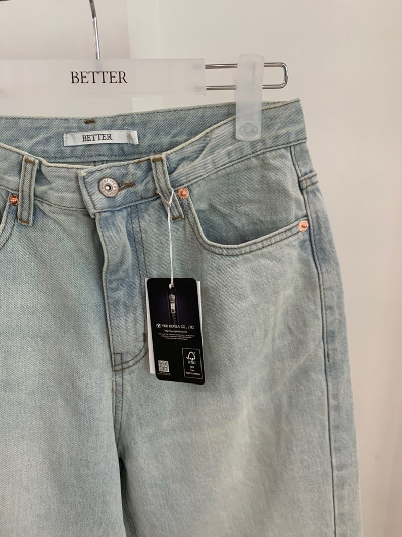 Better - Korean Women Fashion - #momslook - Washed Denim Pants - 2