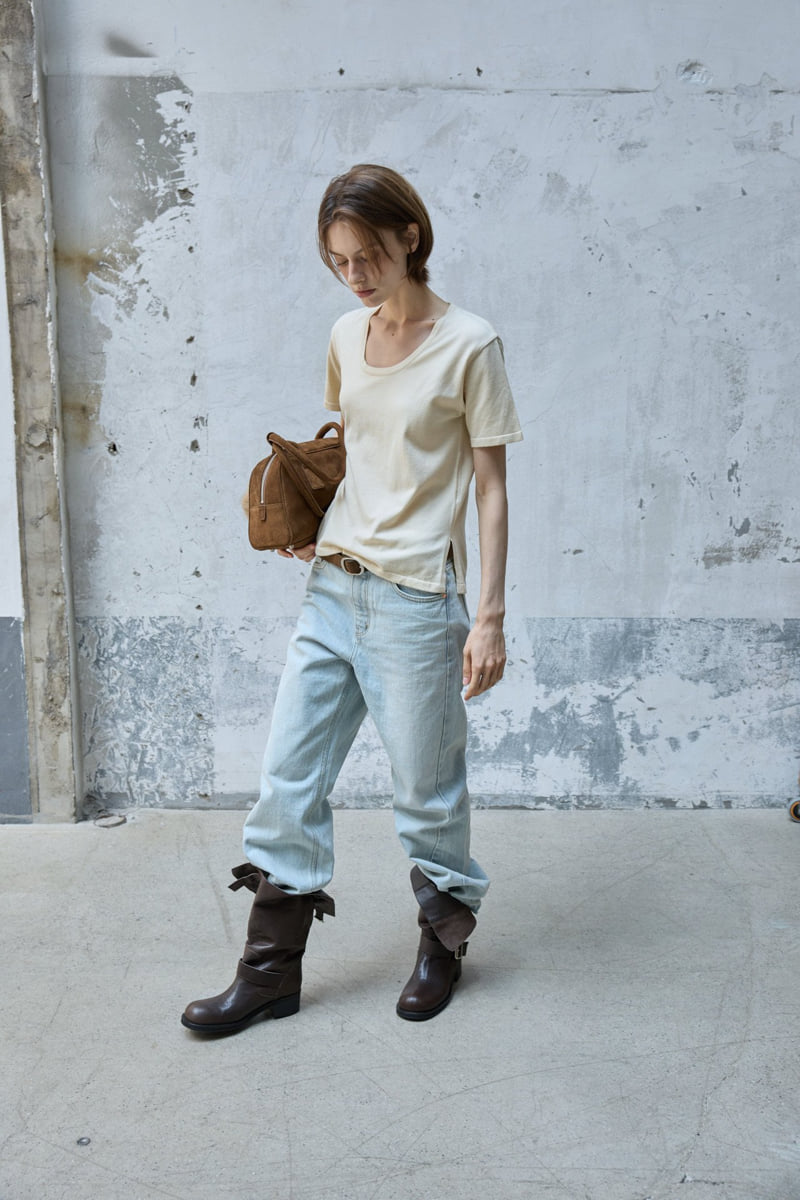 Better - Korean Women Fashion - #womensfashion - Washed Denim Pants - 5
