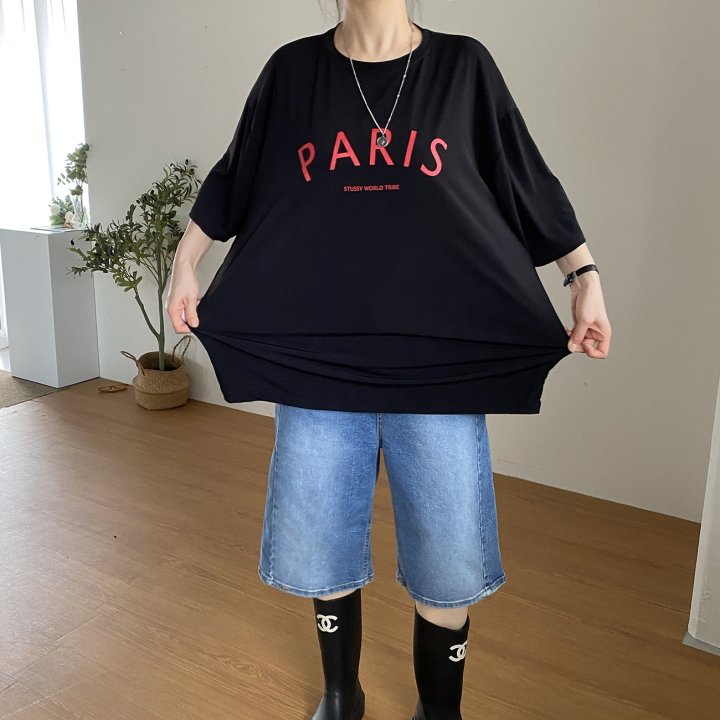 Bignarae - Korean Women Fashion - #momslook - Cool Paris Tee - 11