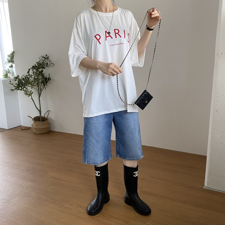 Bignarae - Korean Women Fashion - #momslook - Cool Paris Tee - 3