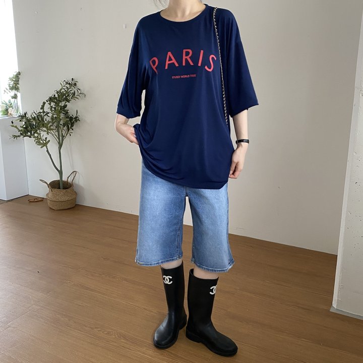Bignarae - Korean Women Fashion - #momslook - Cool Paris Tee - 7