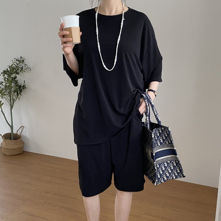 Bignarae - Korean Women Fashion - #momslook - Cool Pocket Shorts Set - 11
