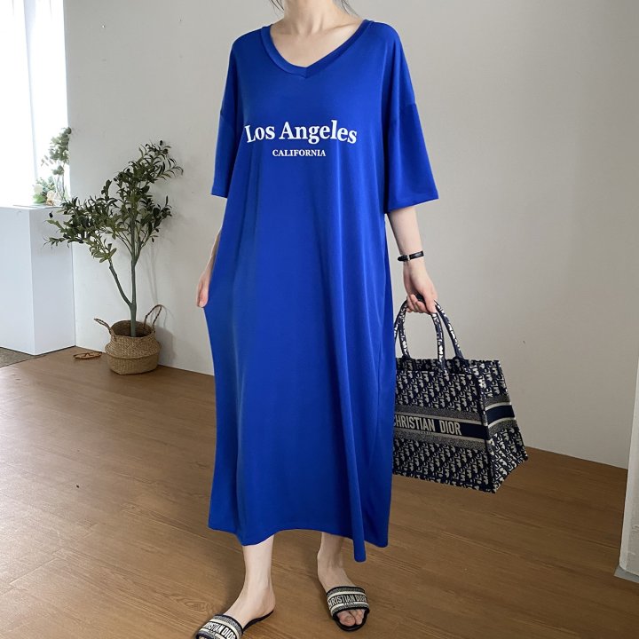 Bignarae - Korean Women Fashion - #momslook - Cool Rose V-neck One-piece - 3