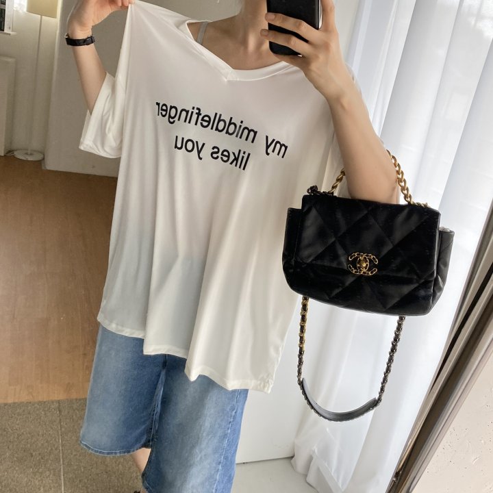Bignarae - Korean Women Fashion - #womensfashion - Cool My V-neck Tee - 4