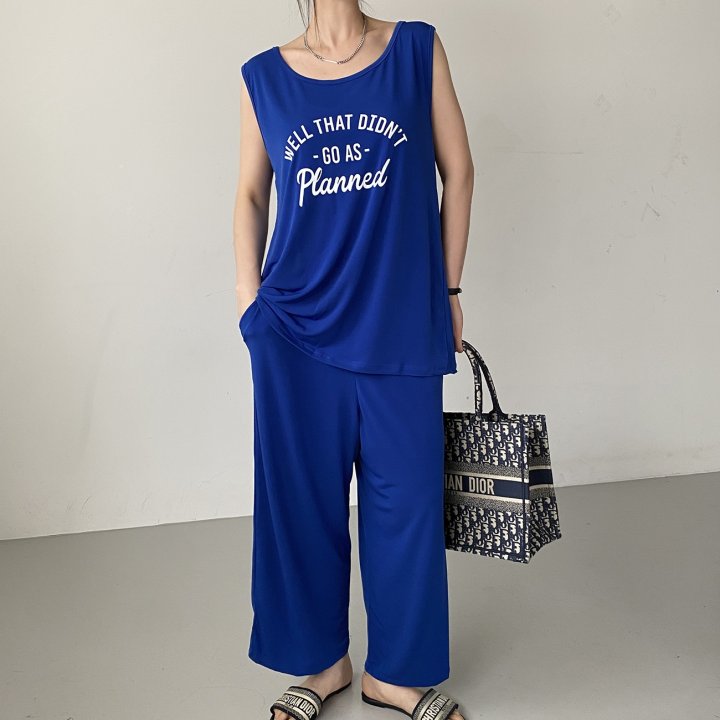 Bignarae - Korean Women Fashion - #momslook - Cool Wel Sleeveless Set