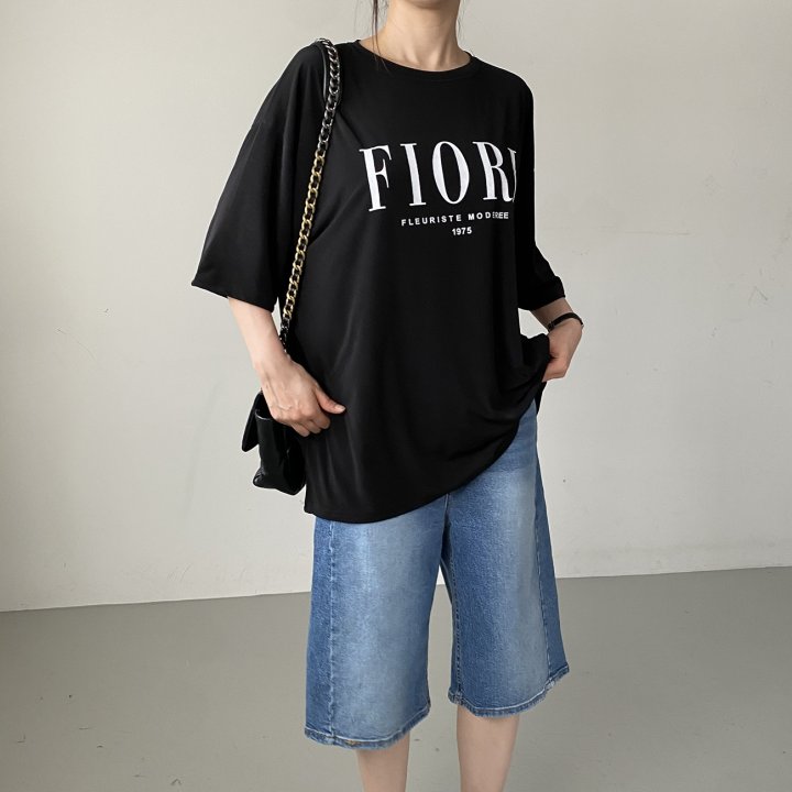 Bignarae - Korean Women Fashion - #momslook - Cool Fiore Tee - 12