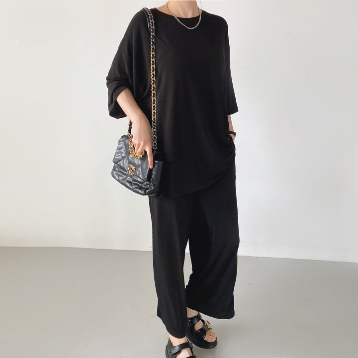 Bignarae - Korean Women Fashion - #momslook - Cool 1996 Pants Set - 6