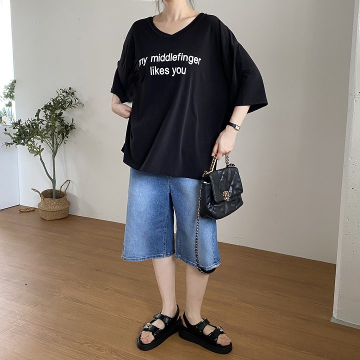 Bignarae - Korean Women Fashion - #pursuepretty - Cool My V-neck Tee - 12