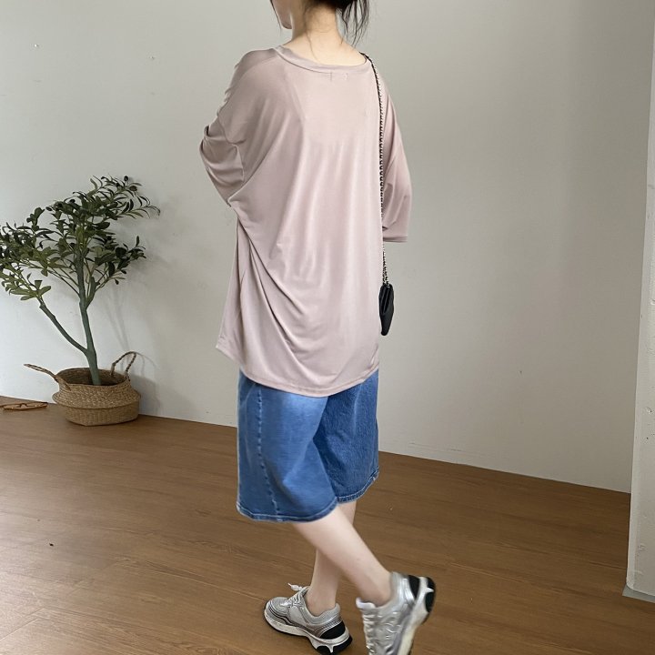 Bignarae - Korean Women Fashion - #restrostyle - Cool Amant V-neck Tee - 10