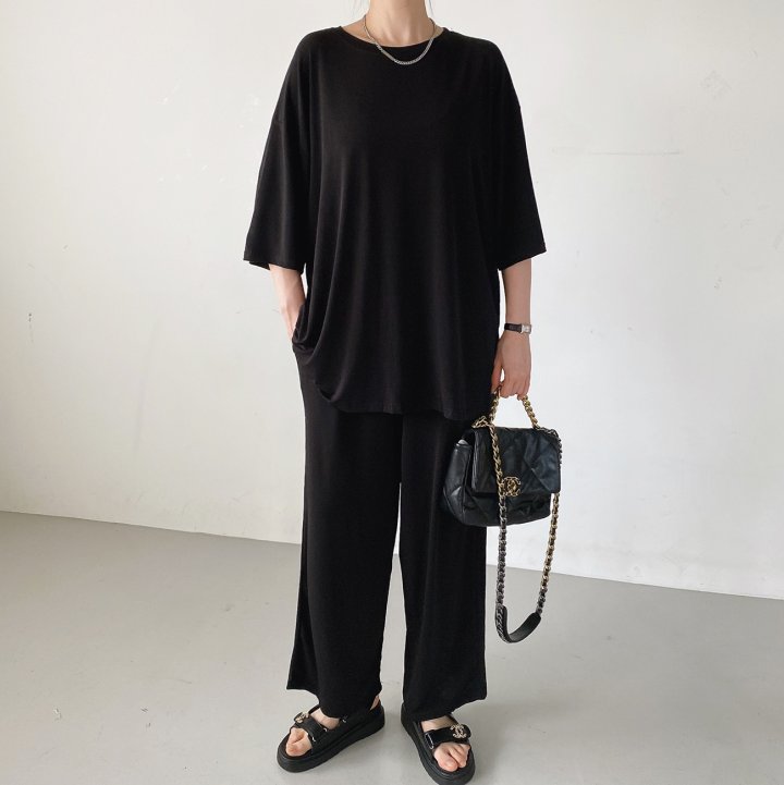 Bignarae - Korean Women Fashion - #romanticstyle - Cool 1996 Pants Set - 2