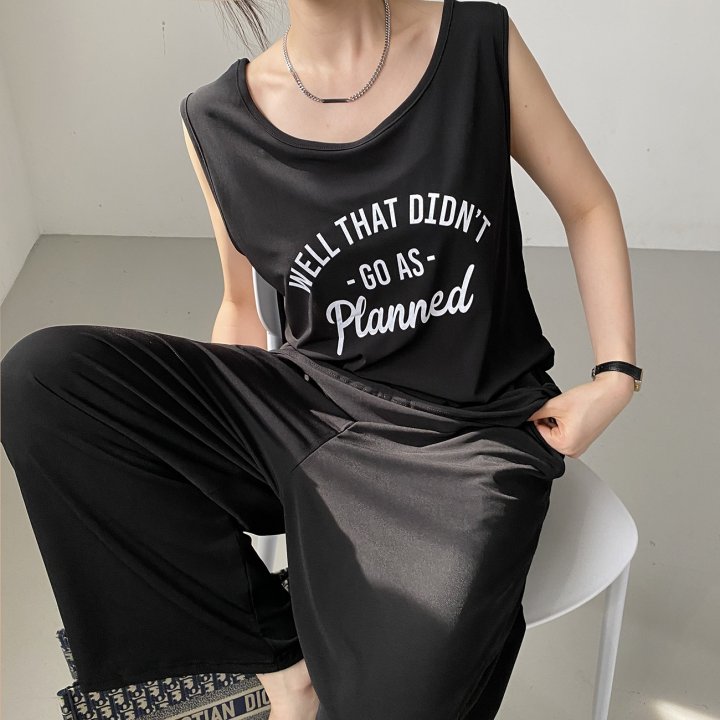 Bignarae - Korean Women Fashion - #shopsmall - Cool Wel Sleeveless Set - 8