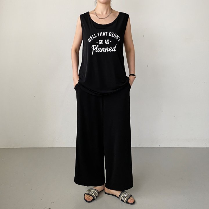 Bignarae - Korean Women Fashion - #thatsdarling - Cool Wel Sleeveless Set - 9